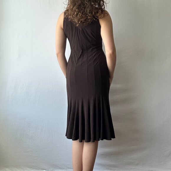 Vintage Brown Maxi Dress - Picture 3 of 4